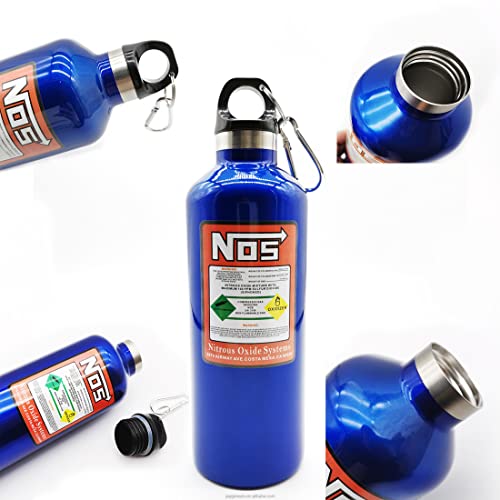 Thermoses,Botella de agua de acero inoxidable de 17 onzas, tipo botella de nitrógeno, aislamiento térmico, reutilizable, a prueba de fugas, mosquetón incluido, al aire libre, senderismo (azul)