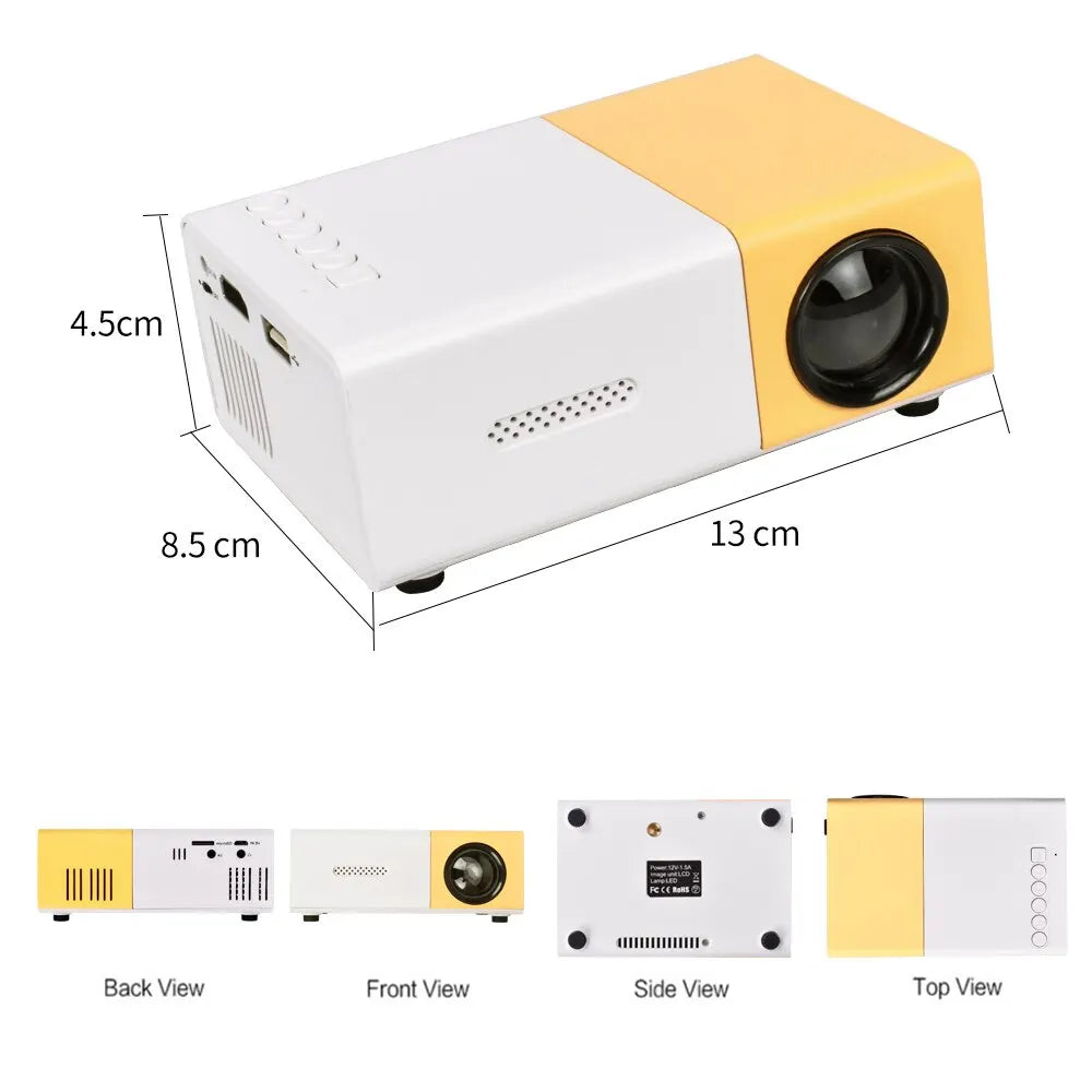 Mini proyector portátil Led  320x240P HDMI-compatible USB