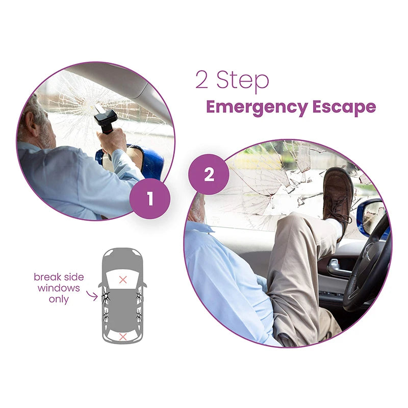 Manijas de asistencia para puerta de coche, cortador de cinturón y rompe ventanas