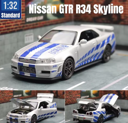 Nissan Skyline GTR R34 JDM 1/32