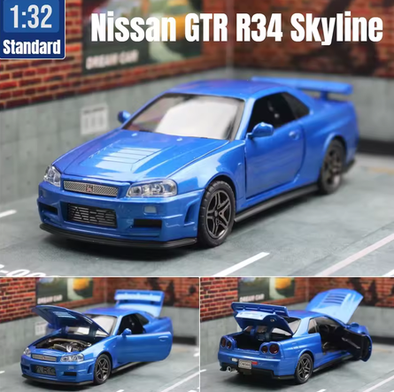 Nissan Skyline GTR R34 JDM 1/32